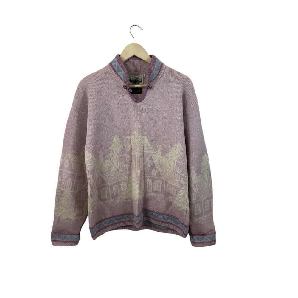 Vintage Alps X-Large Sweater Wool Merrimac Valley New England Womens READ